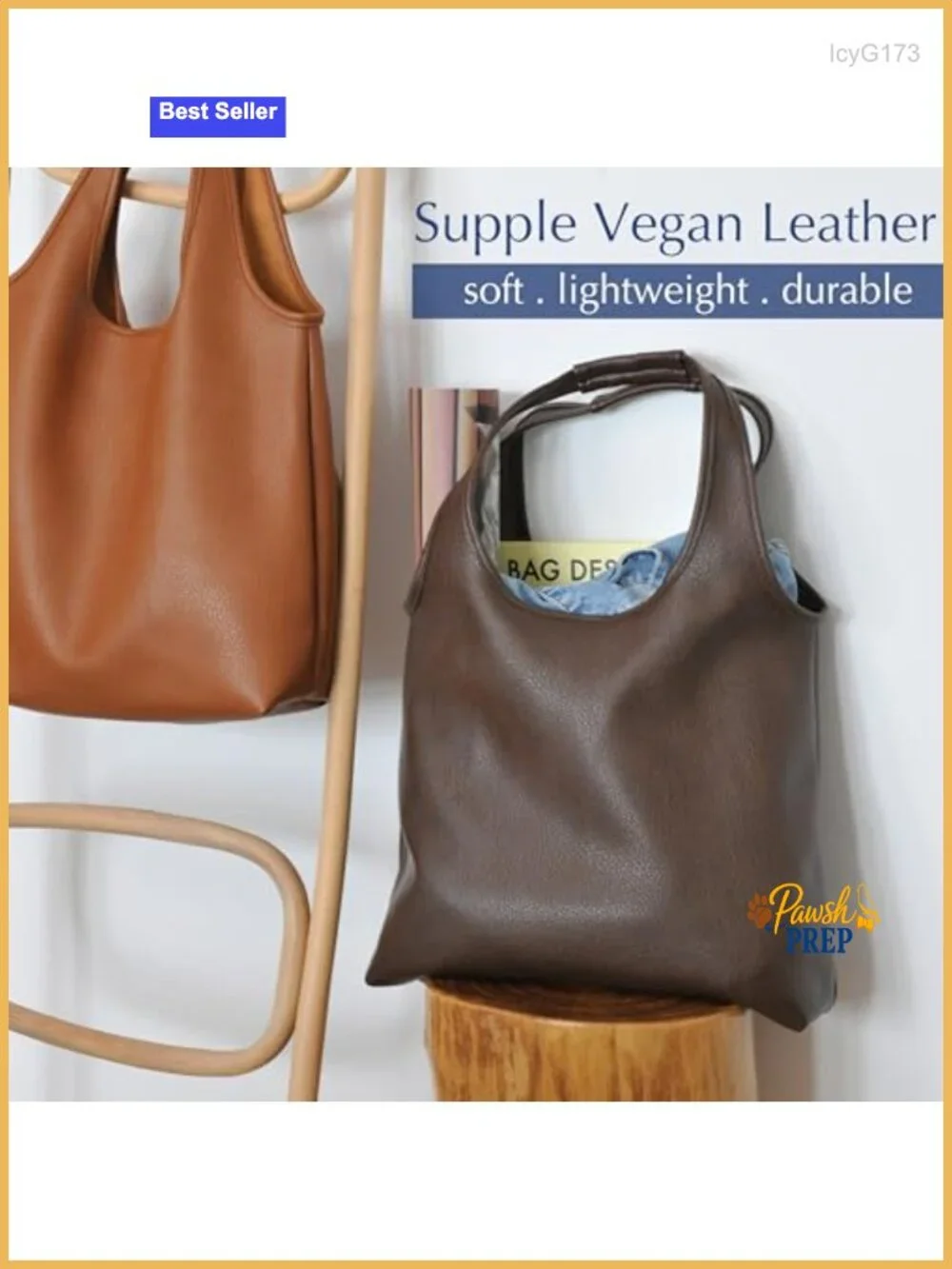 Vegan Leather Hobo Bag Oversized Tote Slouchy Handbag Work Travel